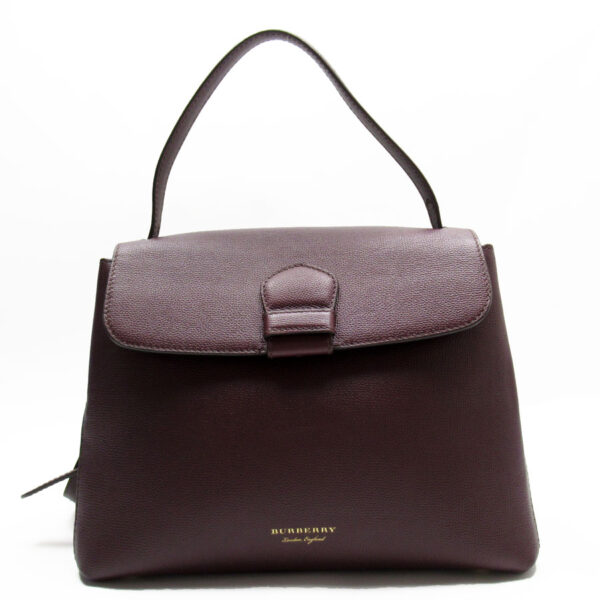 w0363a Burberry Canvas Leather Shoulder Bag Burgundy