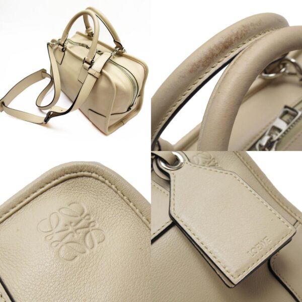 w0391a 1 c Loewe Amazona Leather Crossbody Shoulder Bag Beige