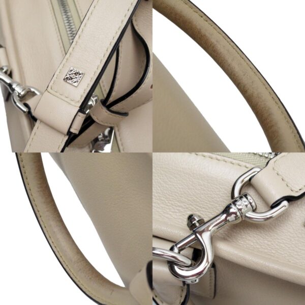 w0391a 9 c Loewe Amazona Leather Crossbody Shoulder Bag Beige