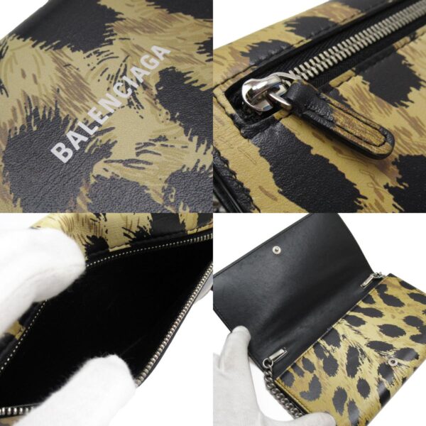 w0483g 3 c Balenciaga Leopard Leather Crossbody Shoulder Bag Beige Black