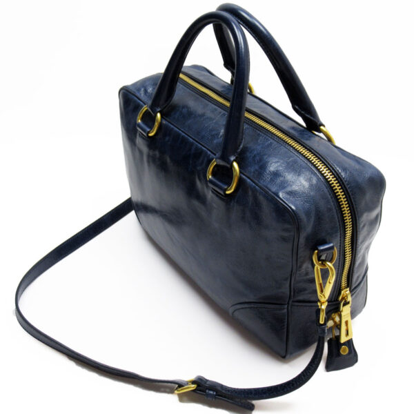 w0566a 1 Prada Shoulder Bag Leather Blue