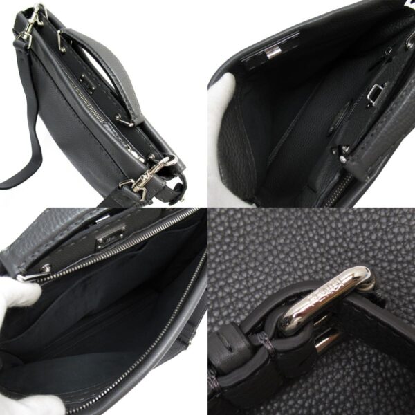 w0581g 7 c Fendi Peekaboo Fit Shoulder Bag Leather Gray