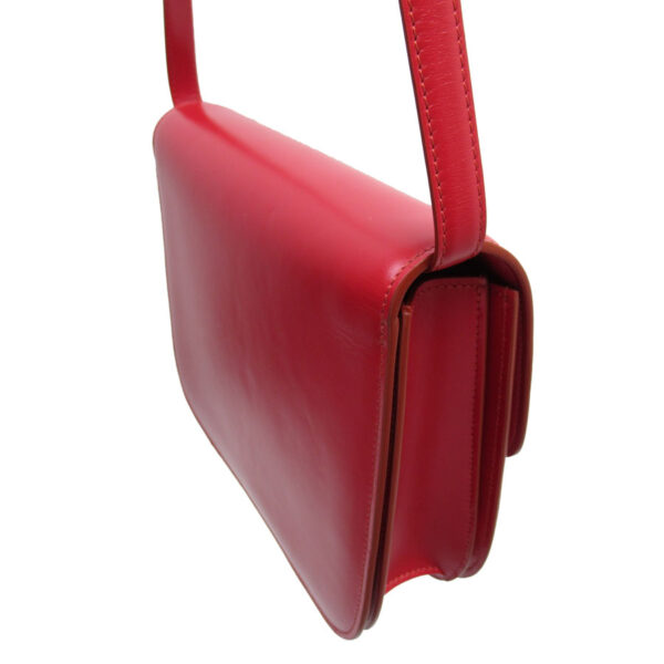 w0588a 1 Celine Classic Box Crossbody Shoulder Bag Leather Red