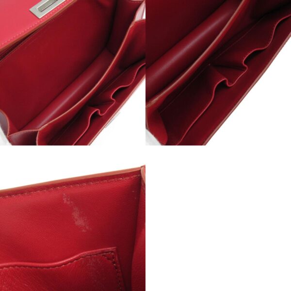 w0588a 10 c Celine Classic Box Crossbody Shoulder Bag Leather Red