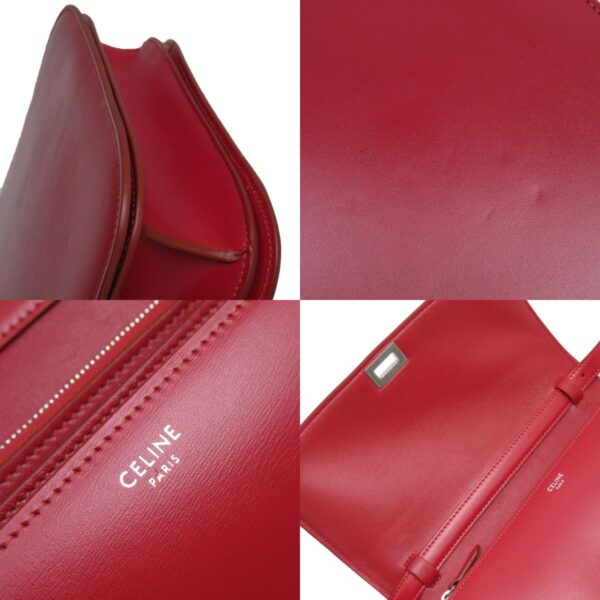 w0588a 6 c Celine Classic Box Crossbody Shoulder Bag Leather Red