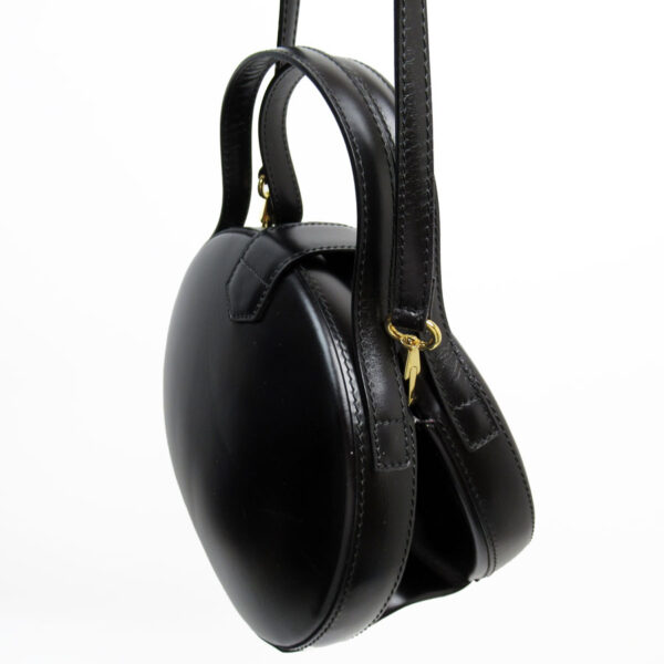 w0645a 1 Loewe Anagram Leather Shoulder Bag Black