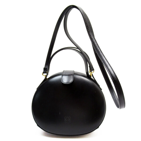 w0645a Loewe Anagram Leather Shoulder Bag Black