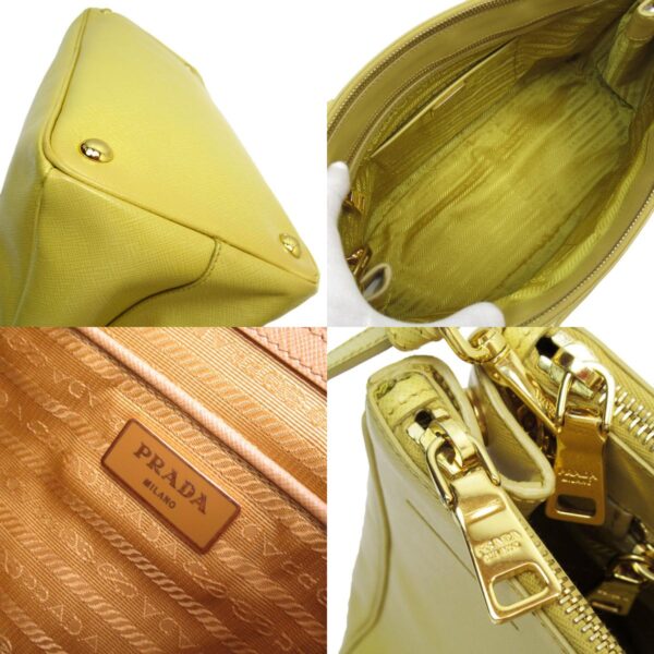 w0665a 7 c Prada Shoulder Bag Leather Yellow