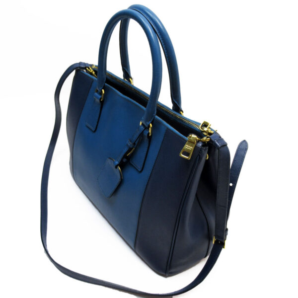 w0721a 1 Prada Shoulder Bag Leather Blue