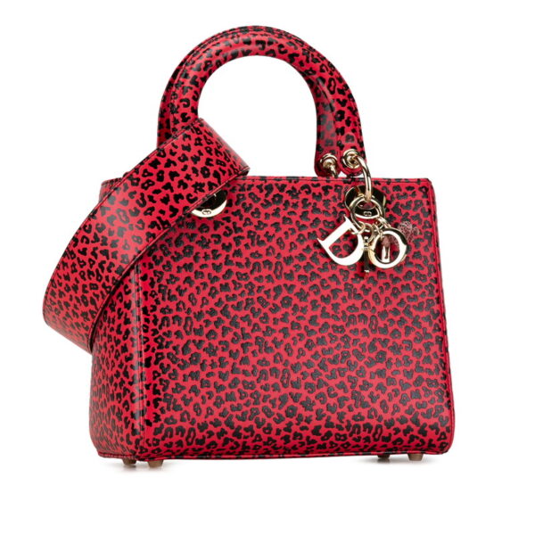 wq3w8bgdx40zva72 2 Dior Dior Leopard Shoulder Bag 2Way Red Black