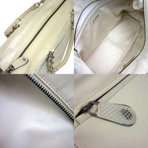 x2722 2 Bottega Veneta Intrecciato Leather Shoulder Bag Ivory