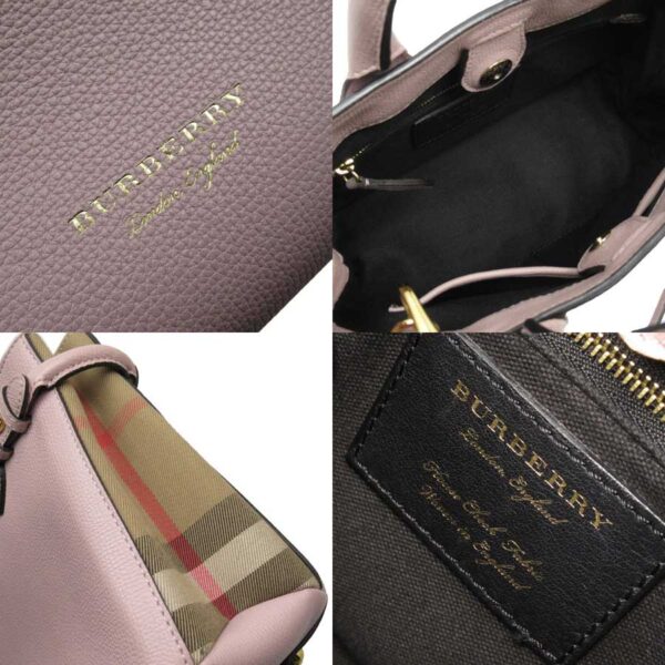 x3018 2 Burberry Nova Check Leather Crossbody 2Way Bag Pink