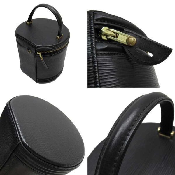 x3021 1 Louis Vuitton Cannes Epi Leather Handbag Black