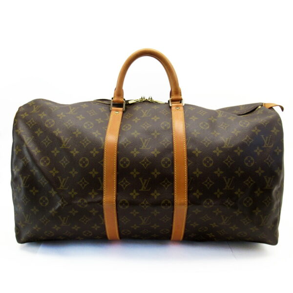 x3137a Louis Vuitton Keepall 55 Monogram Canvas Bag Brown