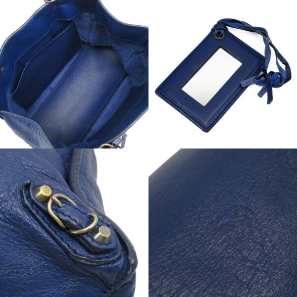 x3141a 2 Balenciaga Leather 2Way Bag Navy