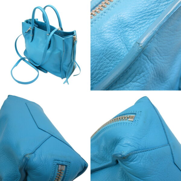 x3144a 1 Balenciaga Leather 2Way Bag Blue