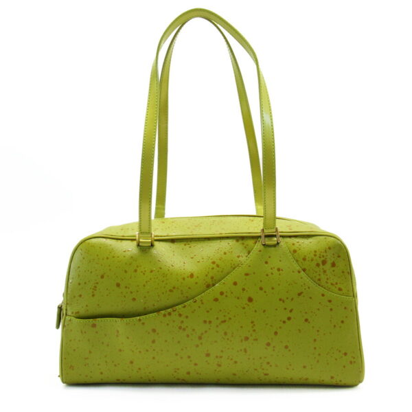 x3150a Christian Dior Shoulder Bag Leather Green