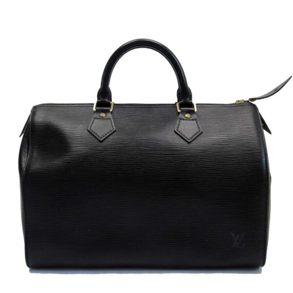 x3227a Louis Vuitton Speedy 30 Epi Leather Bag Black