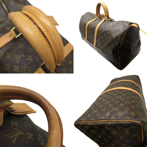 x3342b 1 Louis Vuitton Keepall 55 Monogram Canvas Bag Brown