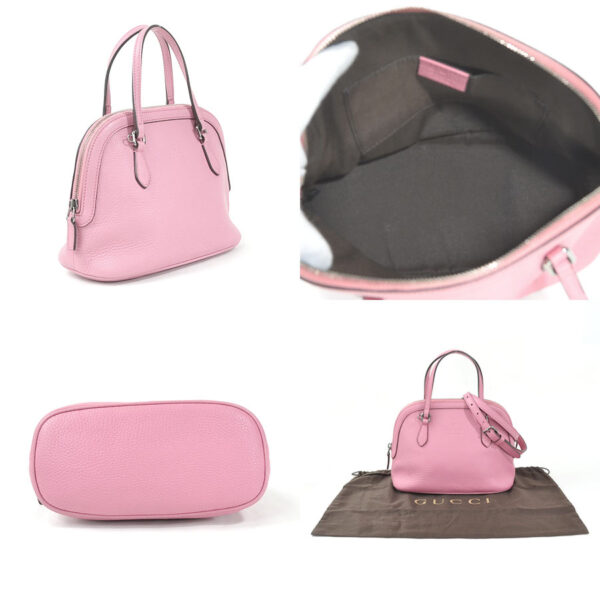 y15332d 1 Gucci Leather Crossbody Shoulder Bag Pink