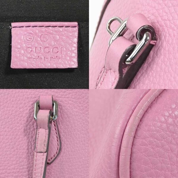 y15332d 2 Gucci Leather Crossbody Shoulder Bag Pink