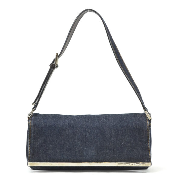 y15491a Fendi Handbag Denim Blue