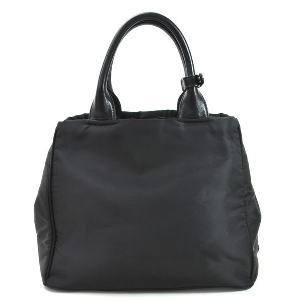 y15550a 2 Prada Nylon Leather 2Way Bag Black