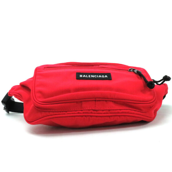 y15725a 2 Balenciaga Nylon Waist Pouch Red Black