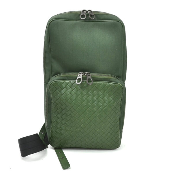 y15763a 1 Bottega Veneta Intrecciato Leather Body Bag Green