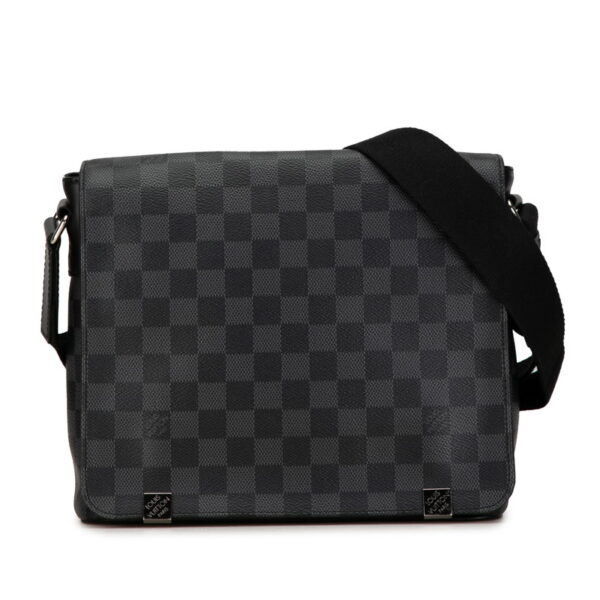 y5htxy2a2sh5wu4k 1 Louis Vuitton Graphite District Shoulder Bag Black