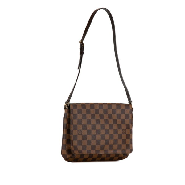 y83lfgmuncbl9gjt 2 Louis Vuitton Damier Musette Tango Shoulder Bag Brown