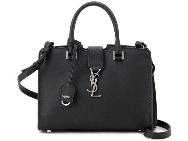 ysl424868 bj50n 1000 Saint Laurent Baby Cabas 2WAY Shoulder Bag Black