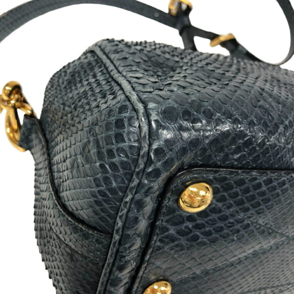 z0001237 4 Louis Vuitton Speedy Bandouliere Python Handbag Blue