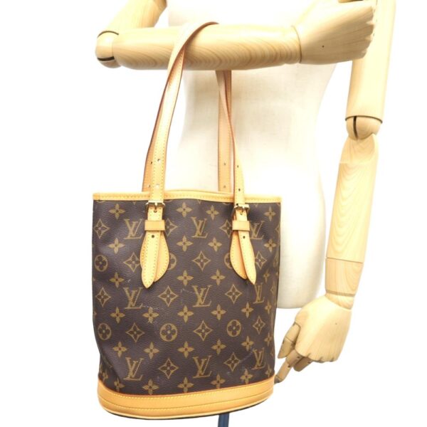 z0001508 17 Louis Vuitton Bucket PM Monogram Tote Bag Brown