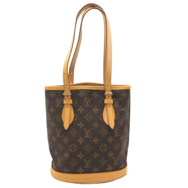 z0001508 2 Louis Vuitton Bucket PM Monogram Tote Bag Brown