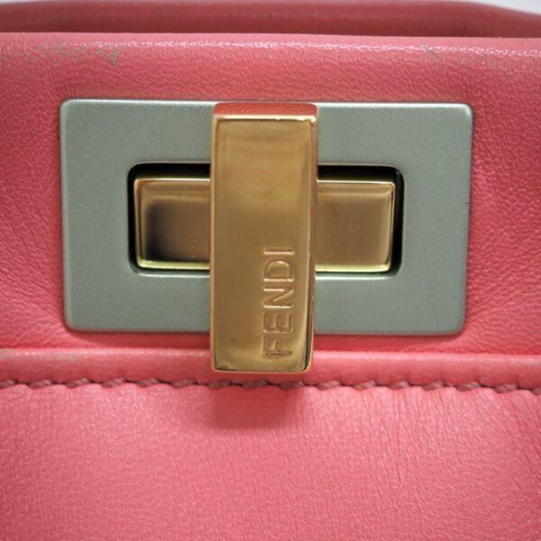 z0002367 9 Fendi Mini Peekaboo 2Way Handbag Pink