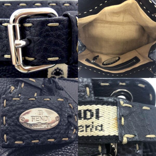 z0003 8 c Fendi Selleria Handbag Leather Black