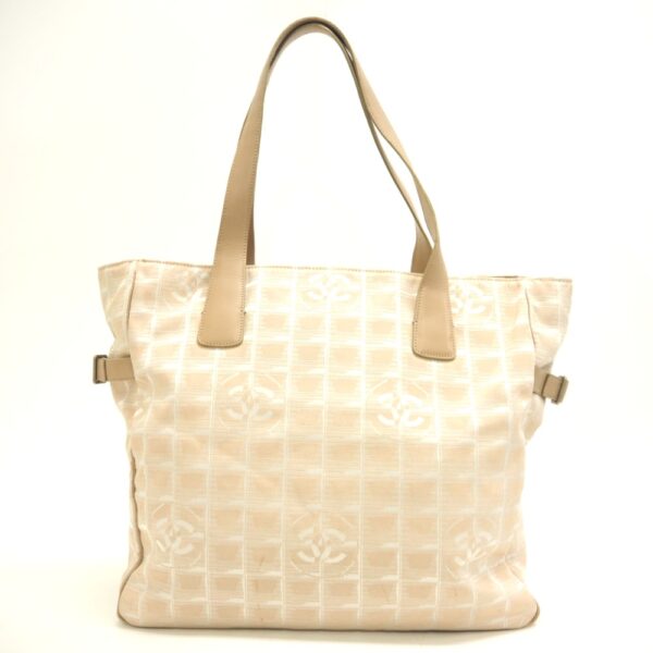 z0003542 2 Chanel Line GM Tote Bag Beige