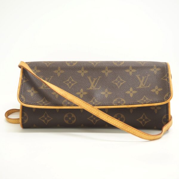 z0003830 1 Louis Vuitton Pochette Twin GM Monogram Shoulder Bag Brown