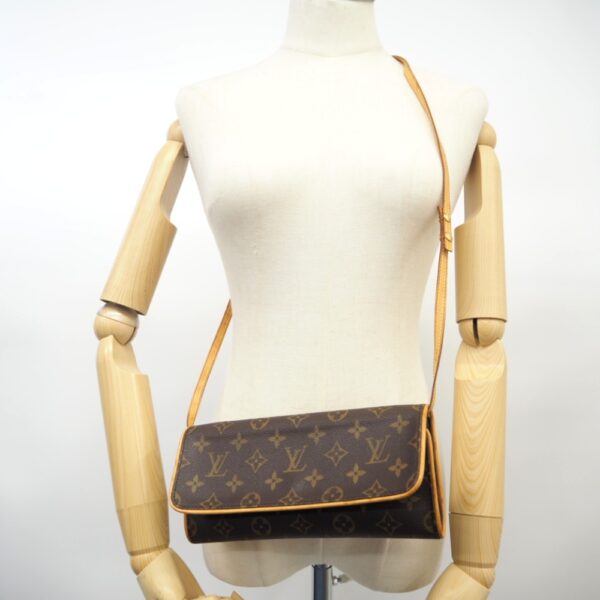 z0003830 11 Louis Vuitton Pochette Twin GM Monogram Shoulder Bag Brown