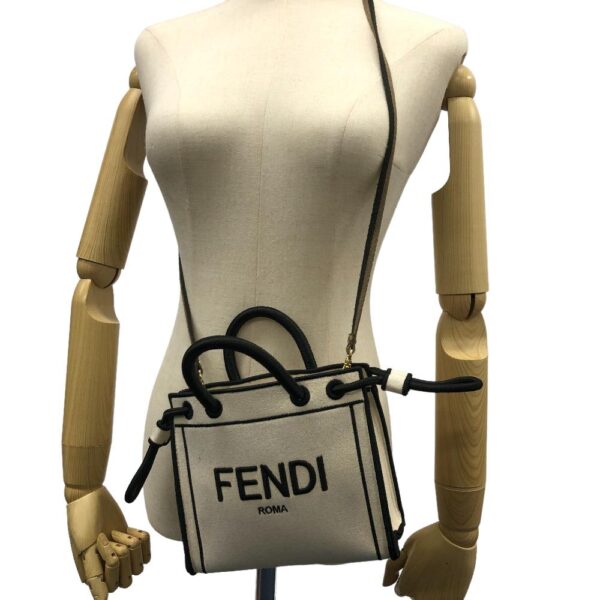 z0004431 8 Fendi Roma Shopping Mini 2Way Handbag Ivory