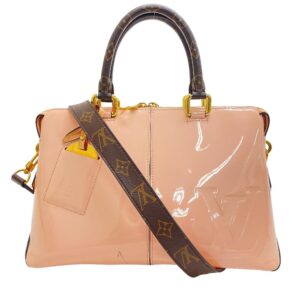 z0005018 1 Louis Vuitton Monogram Deauville Handbag M47270 Brown PVC Leather