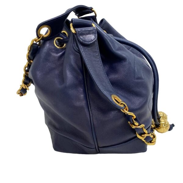 z0005402 3 Chanel Drawstring Chain Shoulder Bag Blue