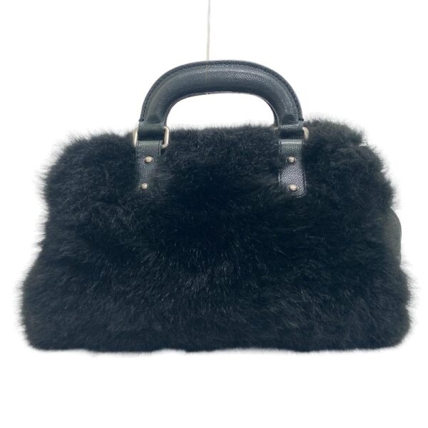 z0005740 2 Chanel Cocomark Fur Handbag Black