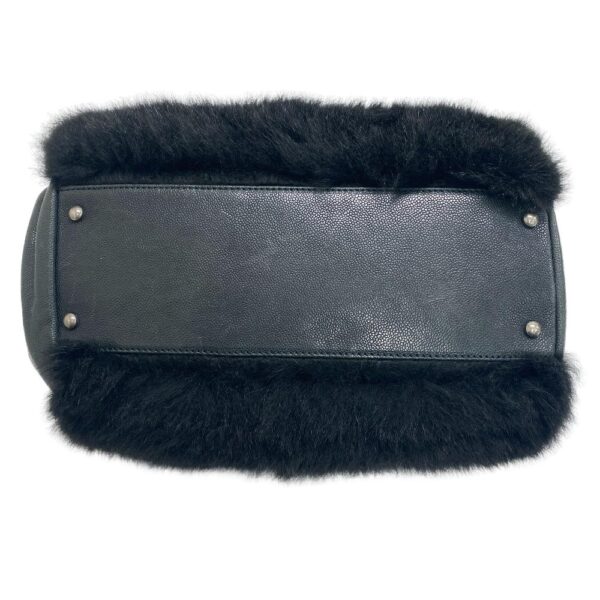 z0005740 4 Chanel Cocomark Fur Handbag Black