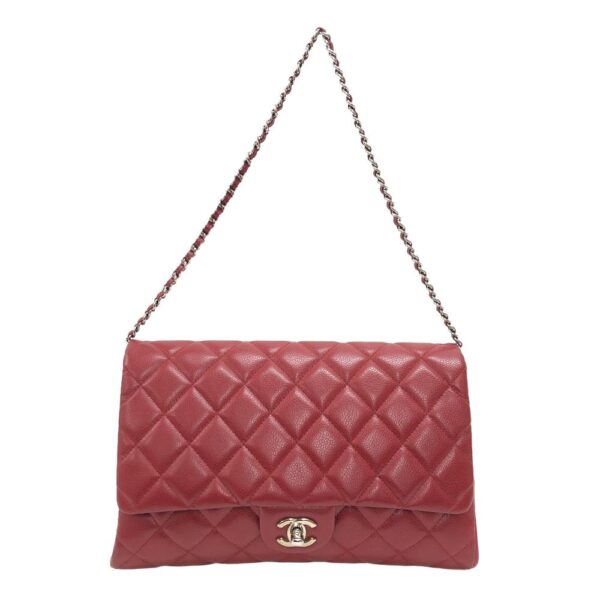 z0005929 1 Chanel Chain Shoulder Matelasse Handbag Red