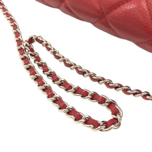 z0005929 5 Chanel Chain Shoulder Matelasse Handbag Red