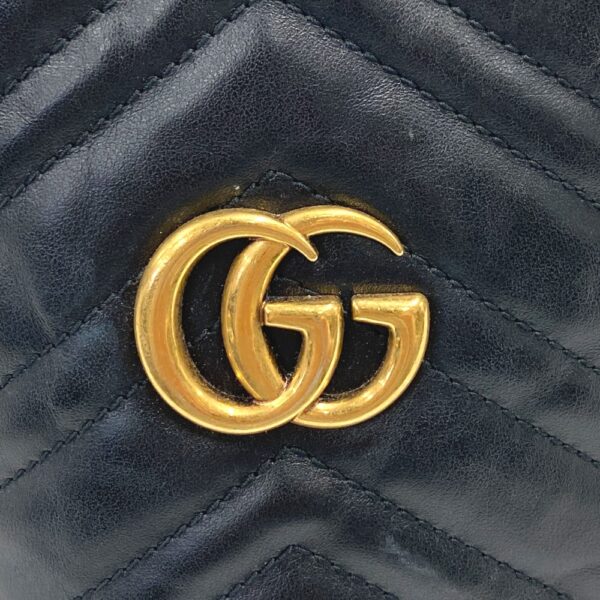 z0007101 6 Gucci GG Marmont Chain Shoulder Bag Black