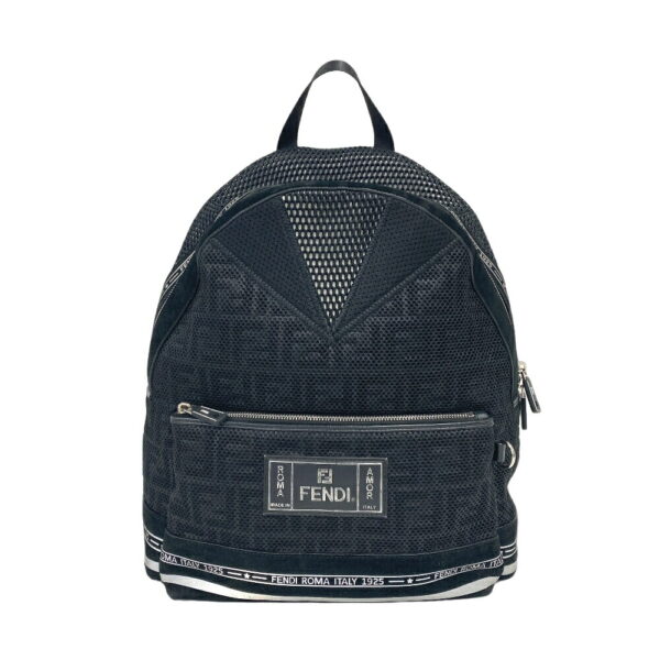 z0007122 1 Fendi Zucca Mesh Backpack Nylon Black