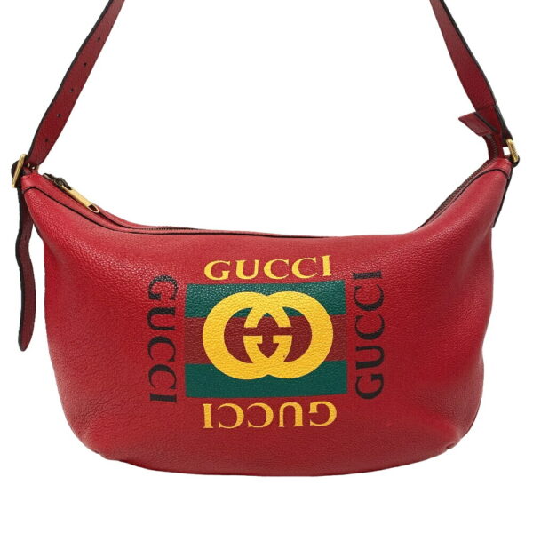 z0007148 1 Gucci Half Moon Shoulder Bag Red